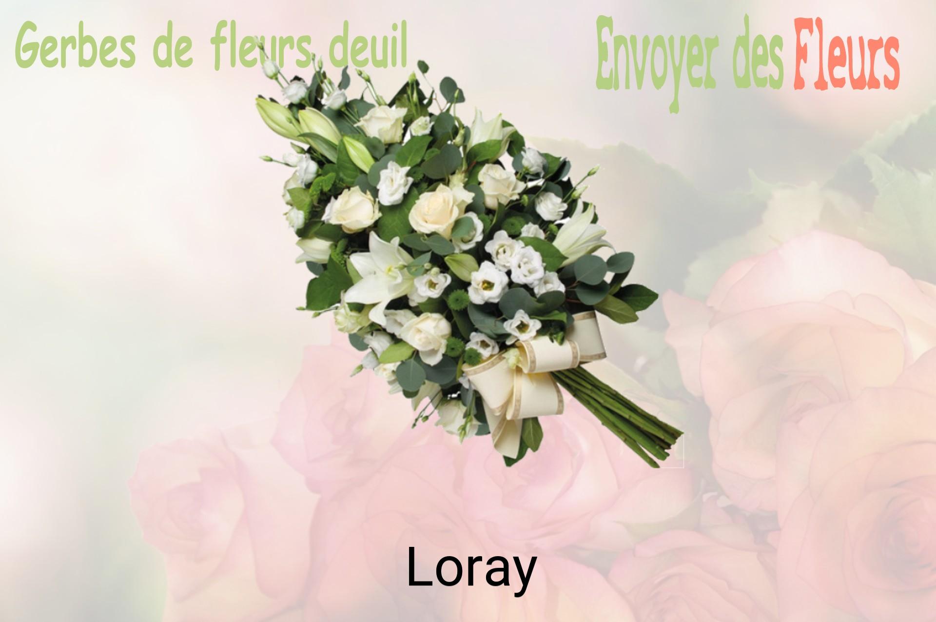 Gerbe de fleurs de deuil livrée à Loray